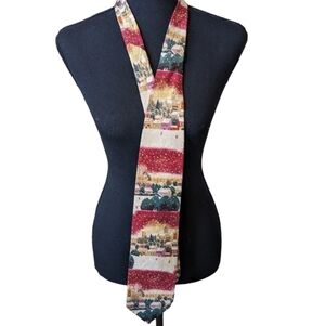 Lorenzo 1964 holiday winter novelty tie. Silk